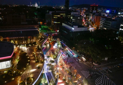Night view from The Kumamoto Gardens　サクラマチのマンションからの夜景